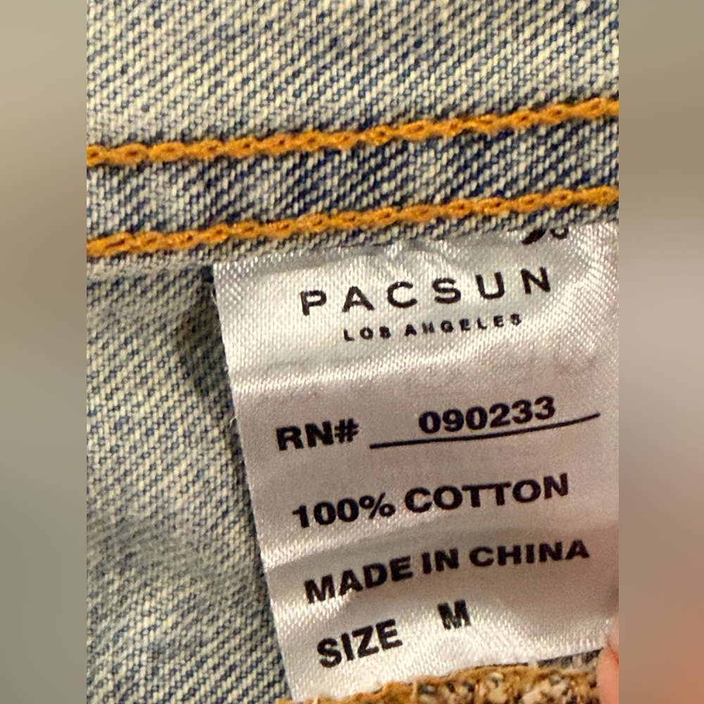 Men’s PacSun Light Blue Denim Jacket size medium - Picture 4 of 8